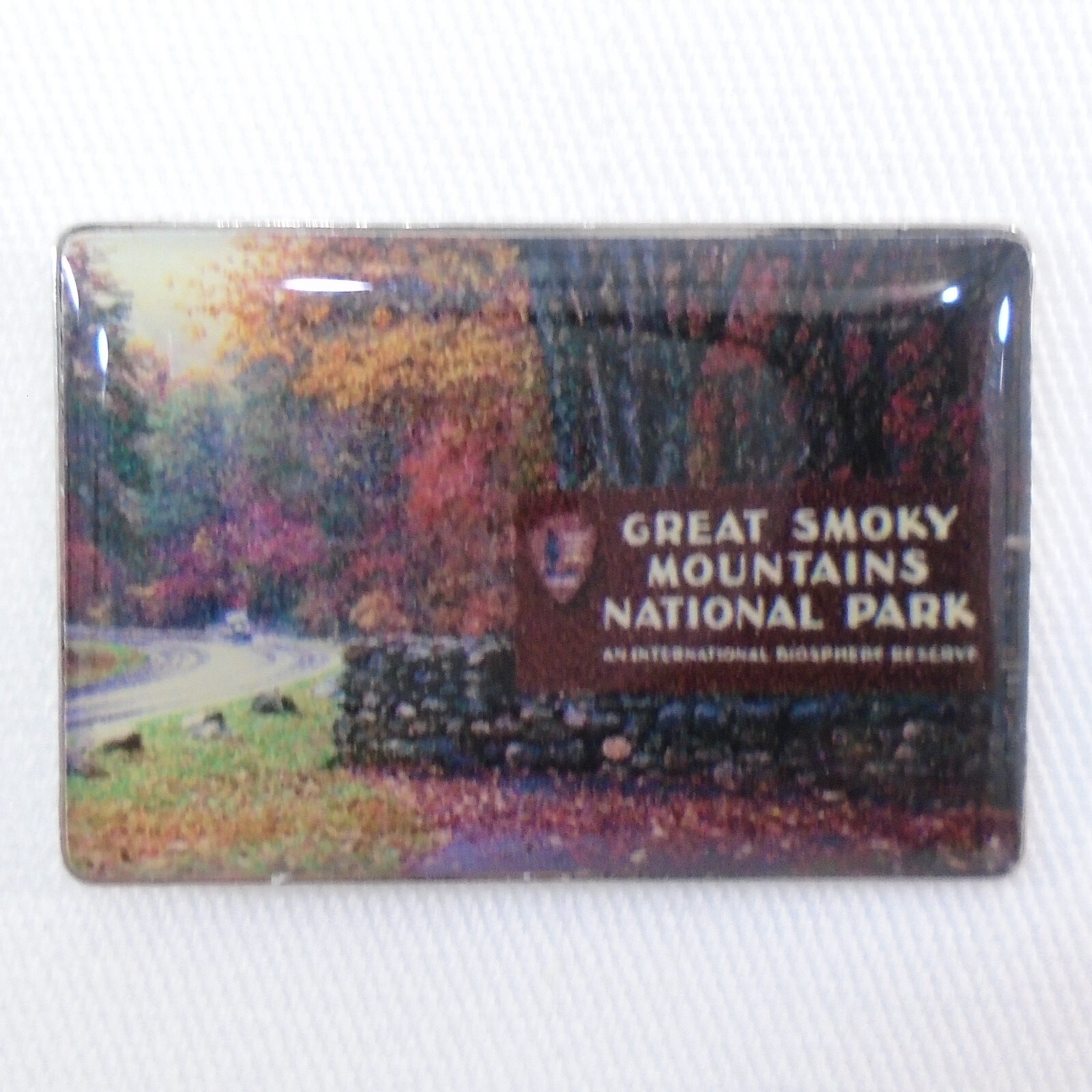 Great Smoky Mountains National Park Welcome Sign Photo Lapel Pin