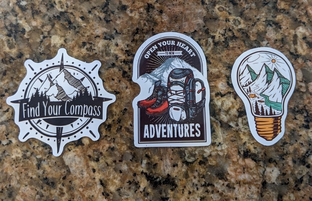 A set of Camping Outdoor Sticker Decals