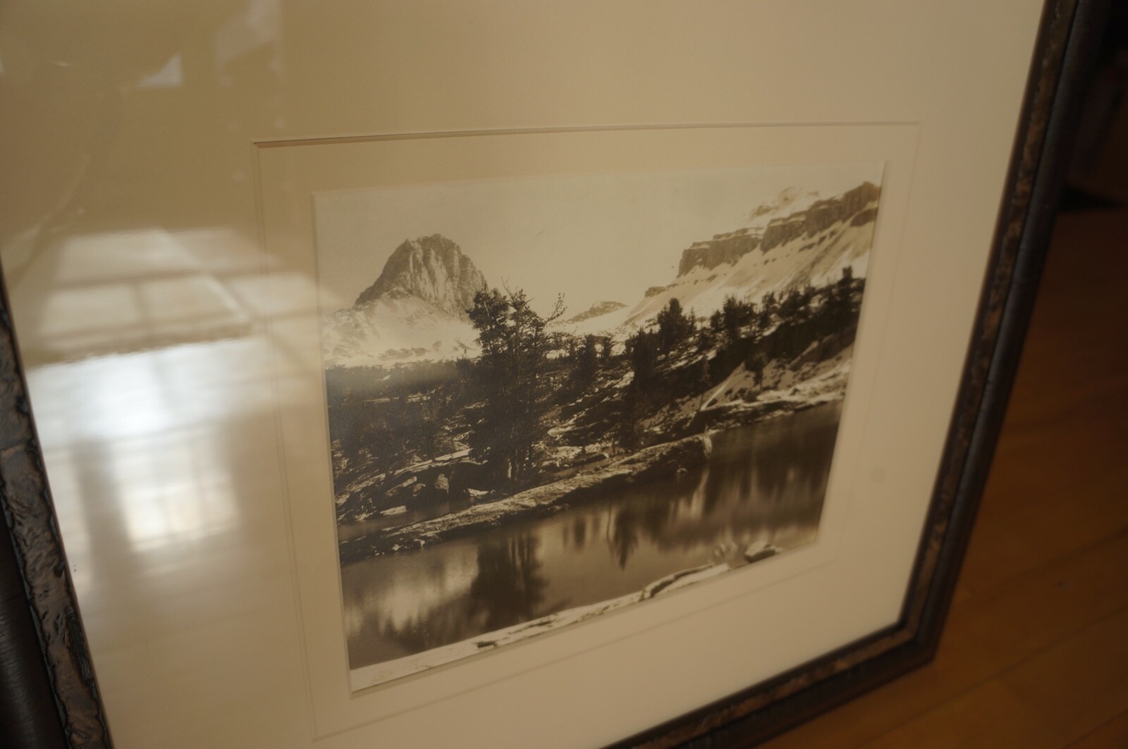 18.5 x 20.25 Archival Quality Framing of Orig CRANDALL TETON CREST PHOTO w/mark
