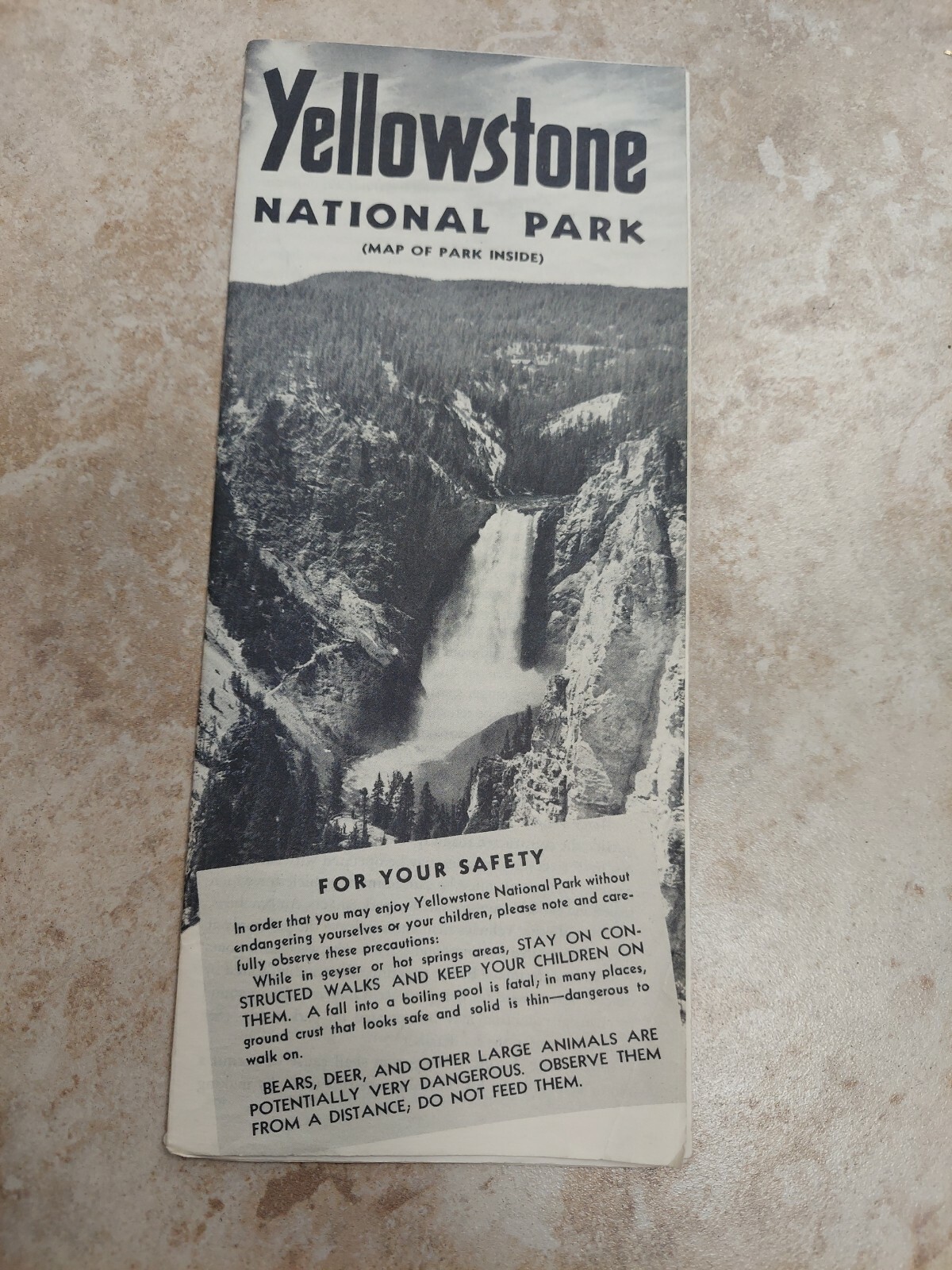 1953 Yellowstone National Park Brochure & Map J 70