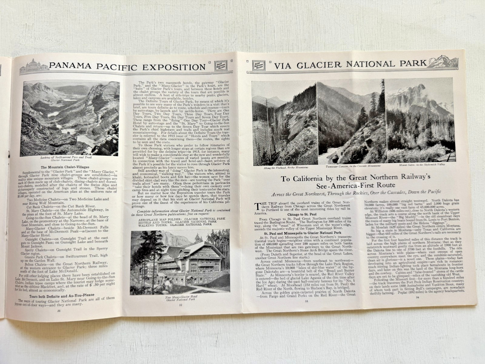 Amazing 1915 Travel Brochure Glacier National Park – Panama Pacific Expo Issue