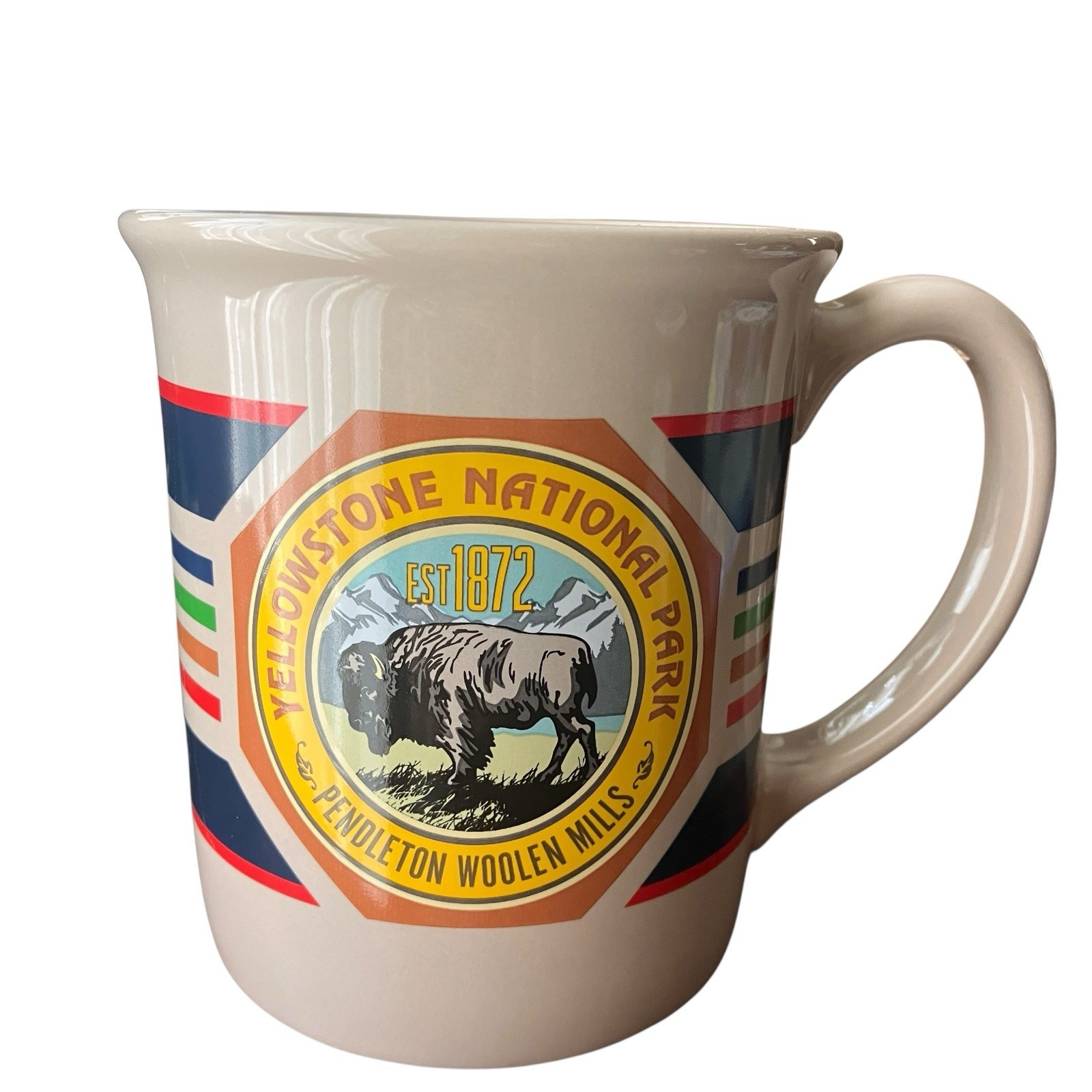 Pendleton Yellowstone Mug Bison National Park Coffee Cup Rustic Lodge 16 oz