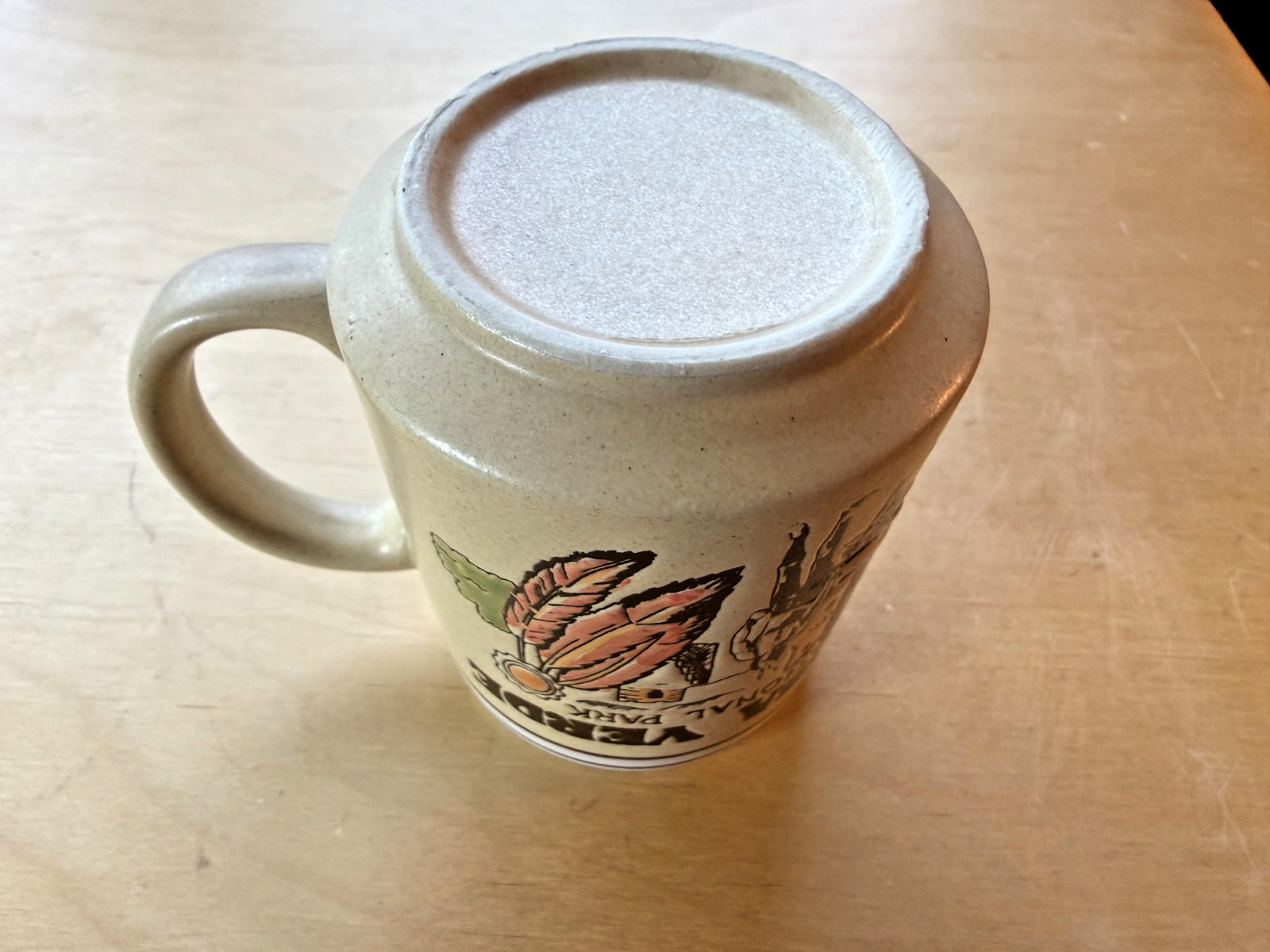 Vintage Embossed Cup MESA VERDE National Park Coffee Mug Painted Southwest