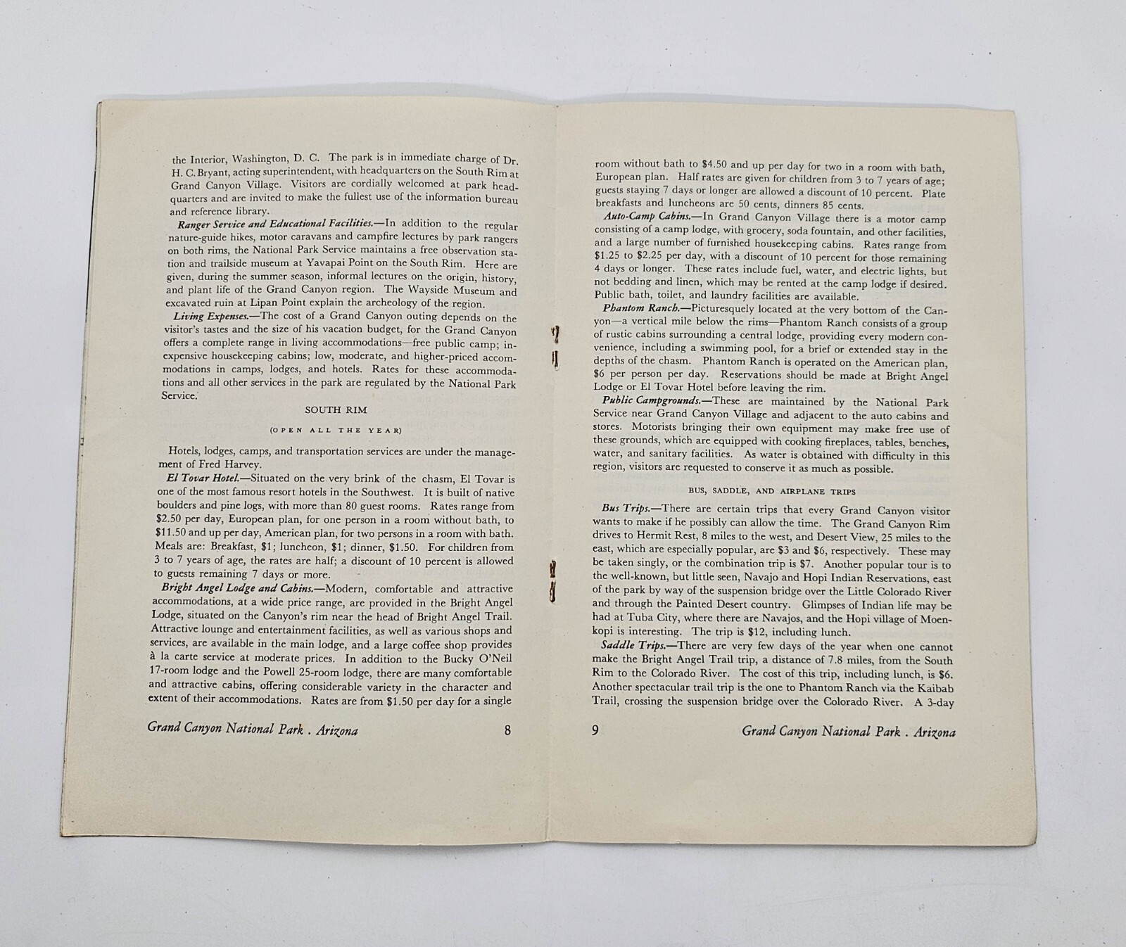 Grand Canyon 3 Booklets 1930s Golly What a Gully; West Rim Drive, Historic Photo