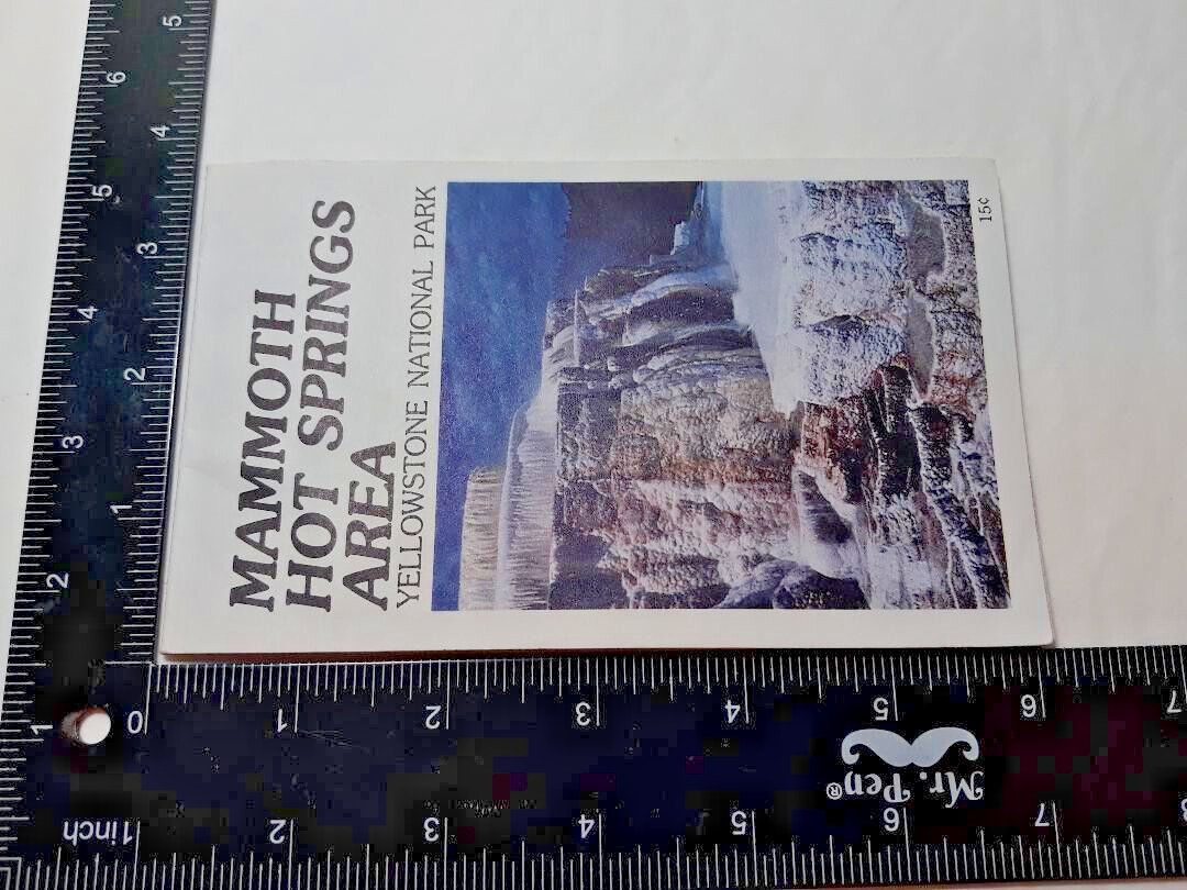Vintage Mammoth Hot Springs Area Yellowstone National Park Map 1982
