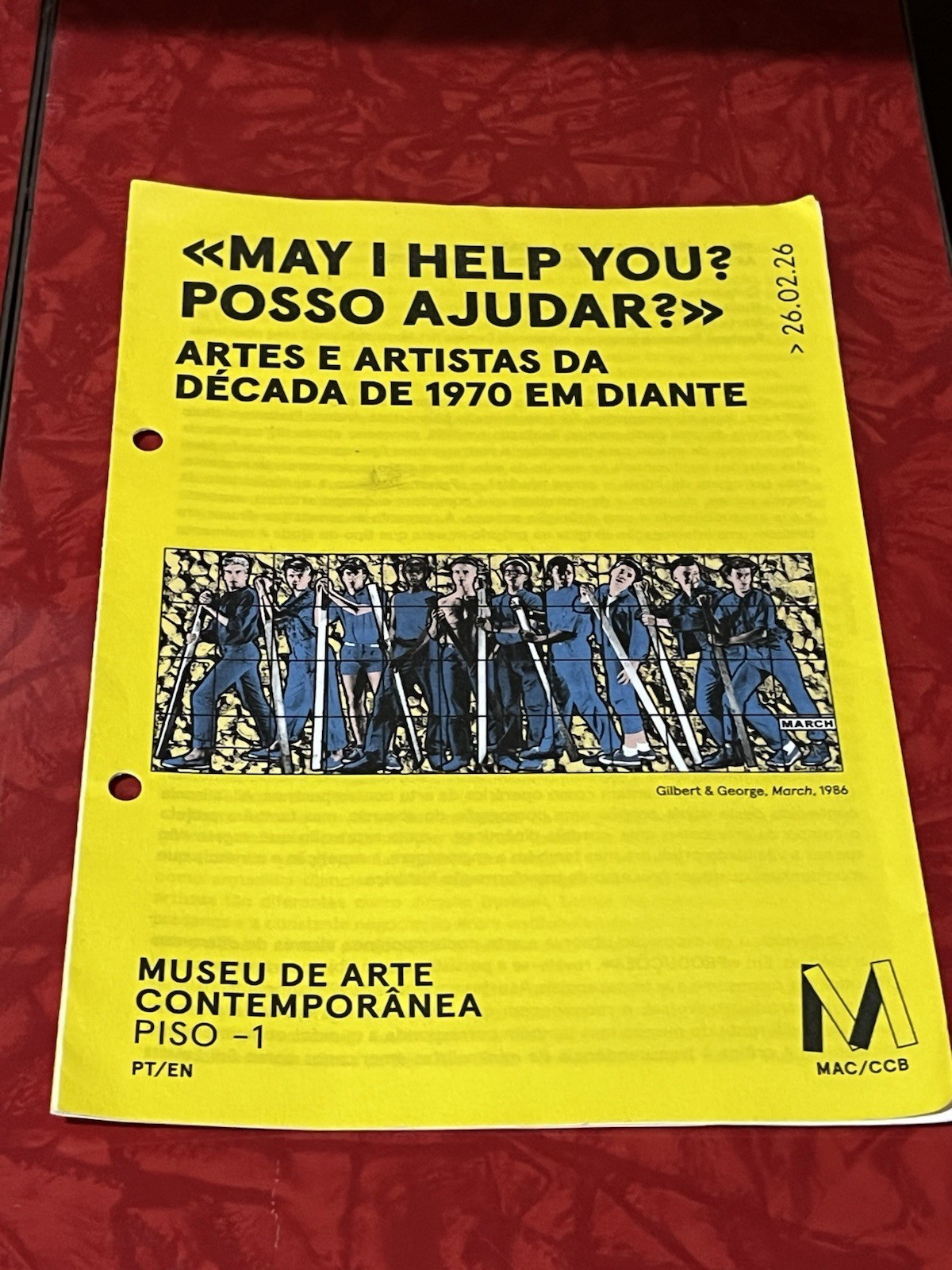 MUSEUM OF CONTEMPORARY ART LISBON PORTUGAL FLOOR 1 GUIDE in Portuguese & English