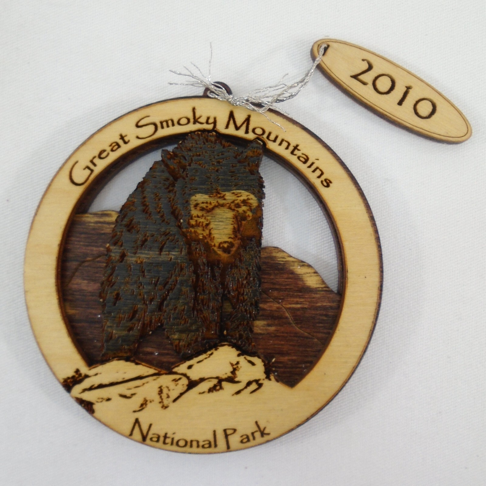 2010 Great Smoky Mountains National Park Wooden Christmas Ornament 3D Contours