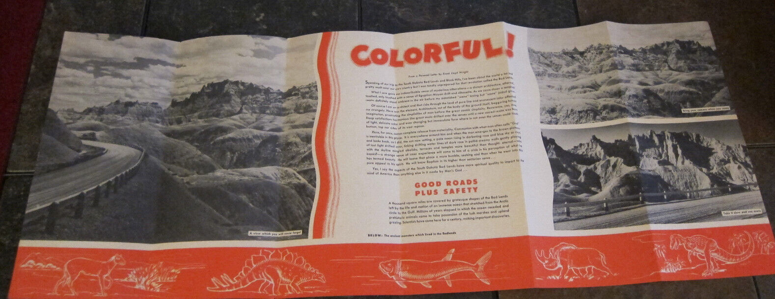 Vintage Brochure BADLANDS of South Dakota State Highway Commission
