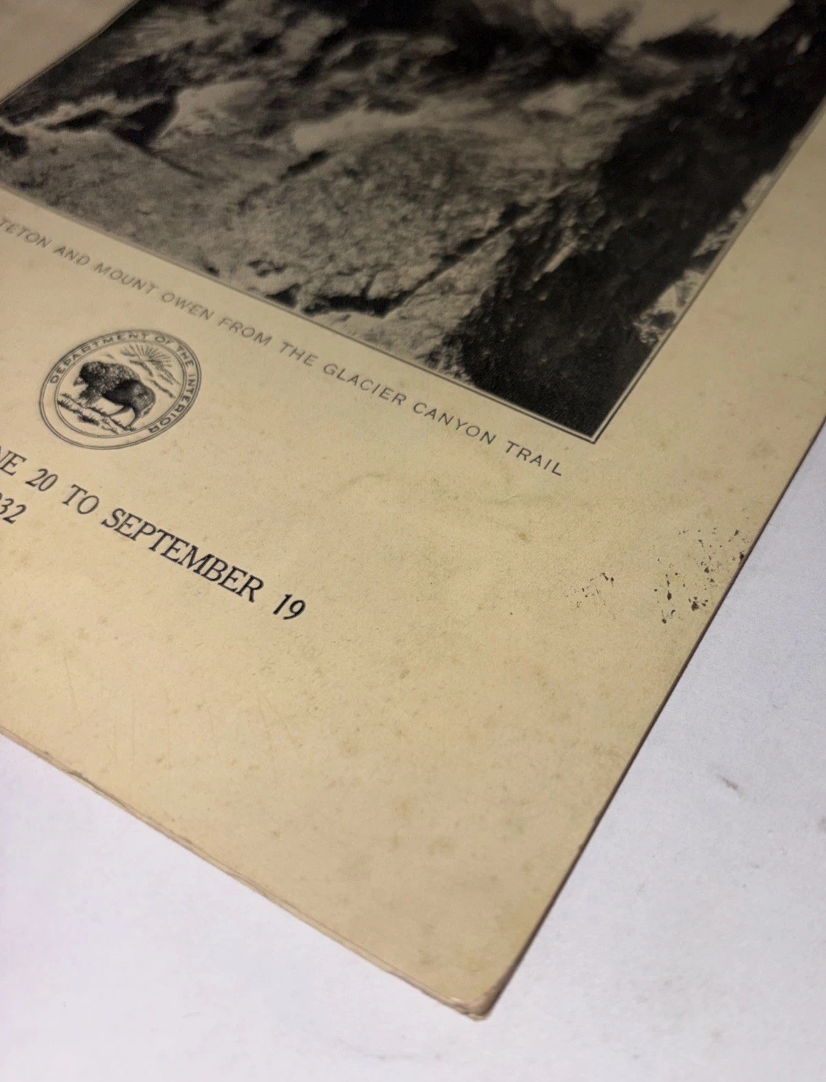 Grand Teton National Park Wyoming 1932 June To Sept Season Pamphlet Brochure