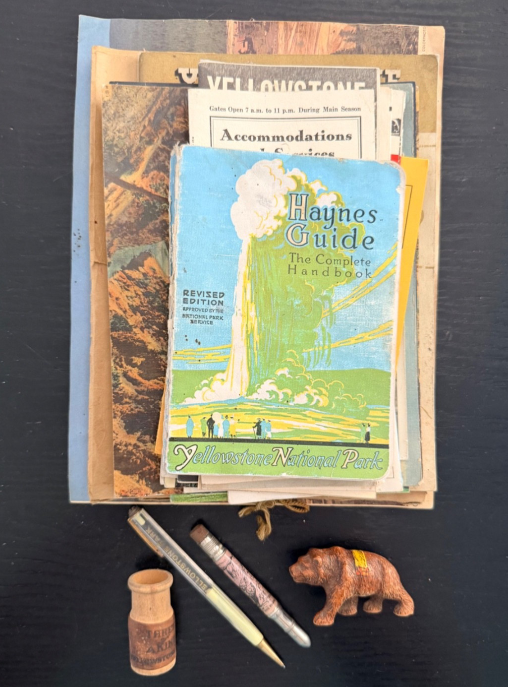 Vintage Yellowstone National Park Ephemera Mixed Lot! Maps~Postcards~Souvenirs++