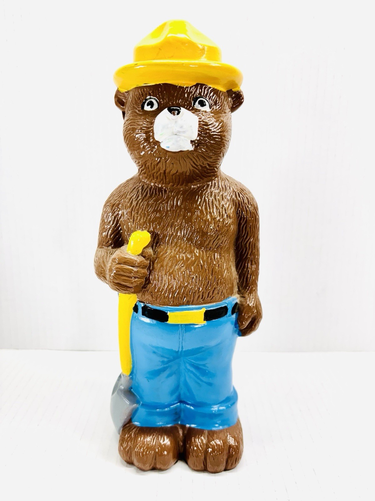 Smokey The Bear Prevent Forest Fires 12” Coin Bank Made In Hong Kong Rare Find!