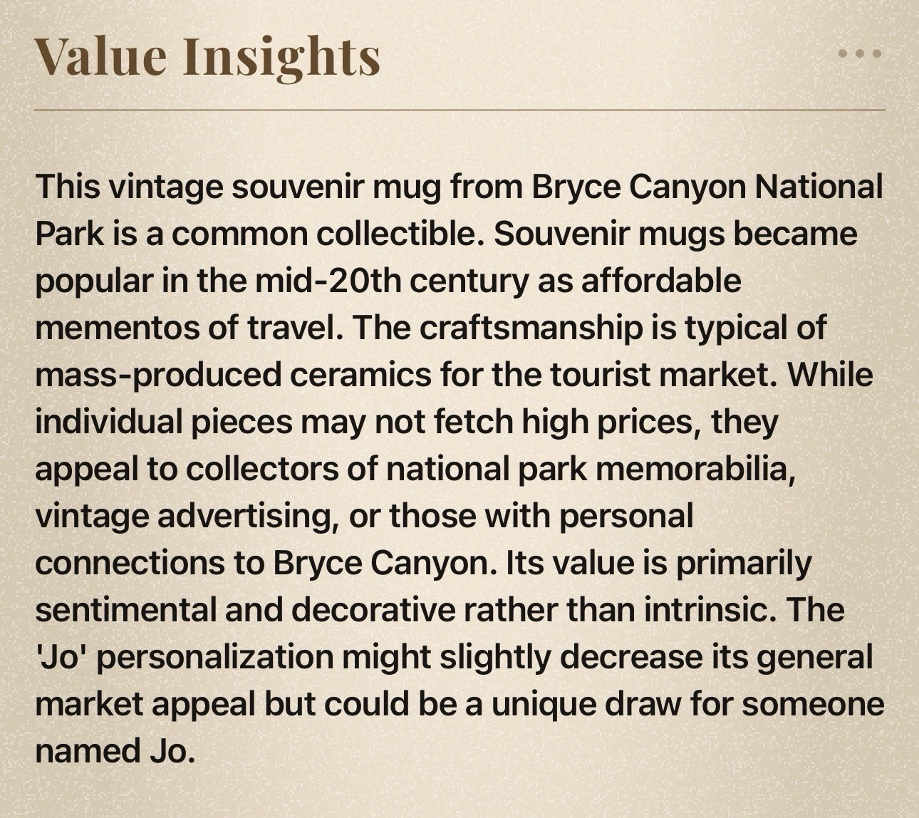 Bryce Canyon National Park Souvenir Ceramic Coffee Mug “Jo” National Parks