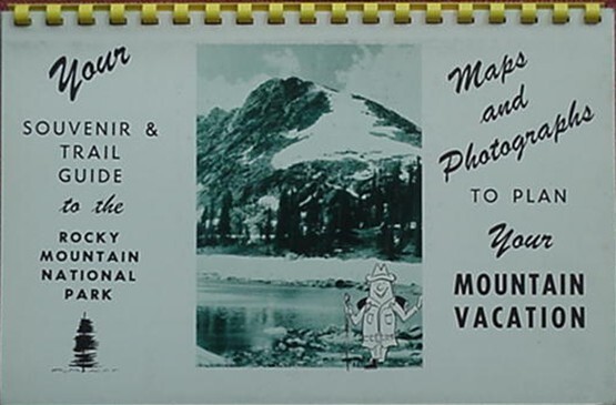 1966 ROCKY MOUNTAIN NATIONAL PARK BOOKLET w/ TRAIL GUIDE & BIG FOLDOUT MAP