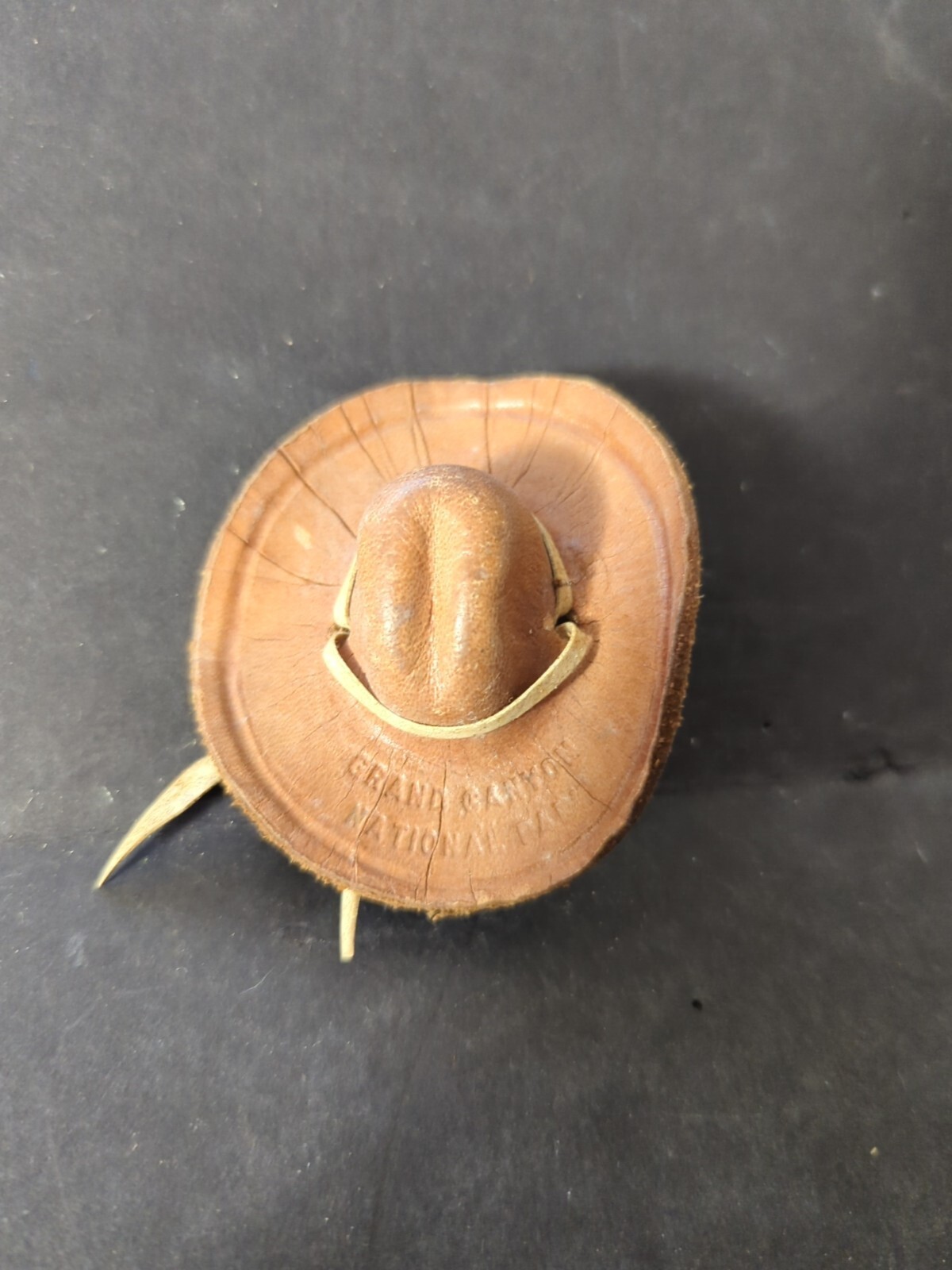 Miniature Leather Hat 1950s Grand Canyon Souvenir