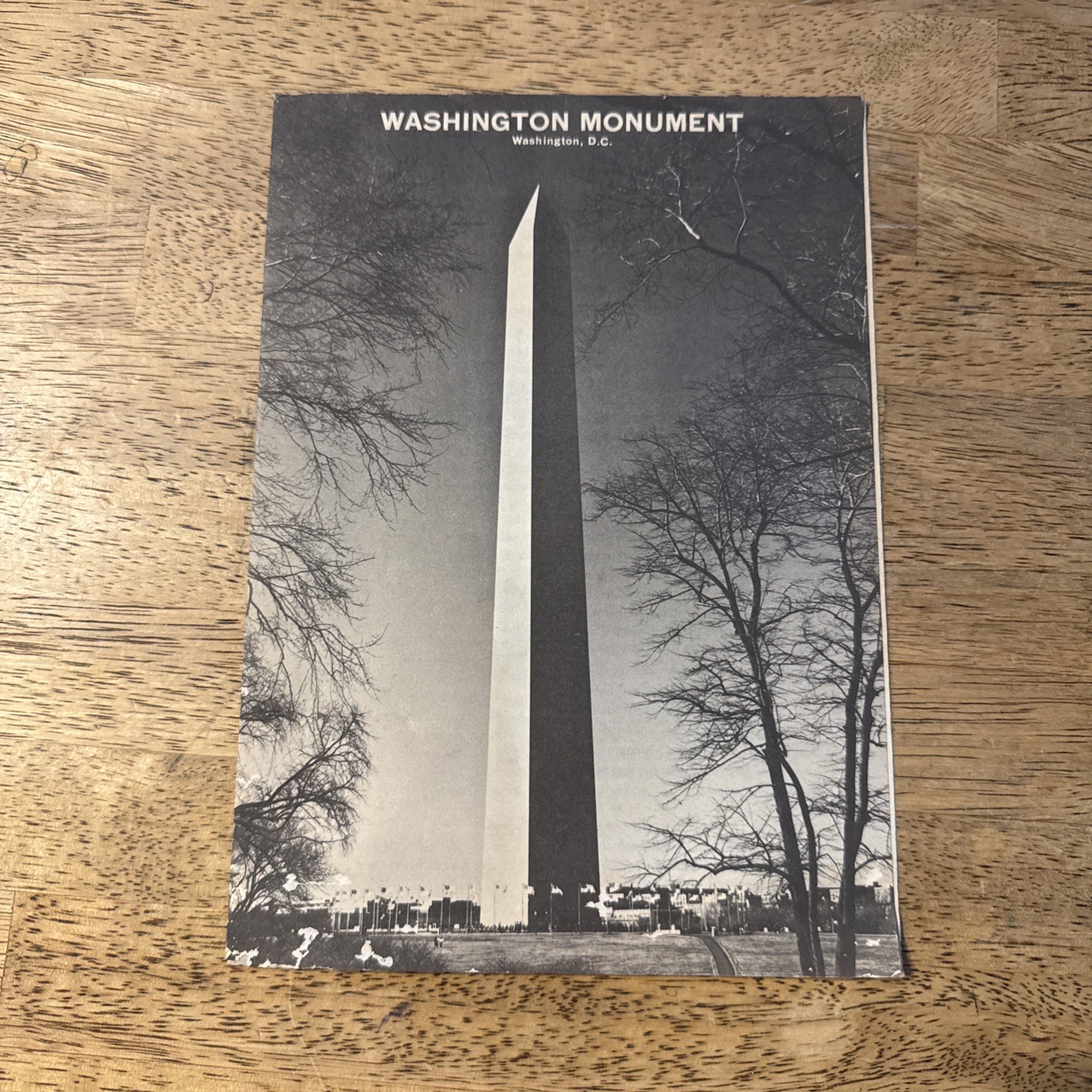 1964 Washington Monument Washington DC Travel Brochure National Park Vintage