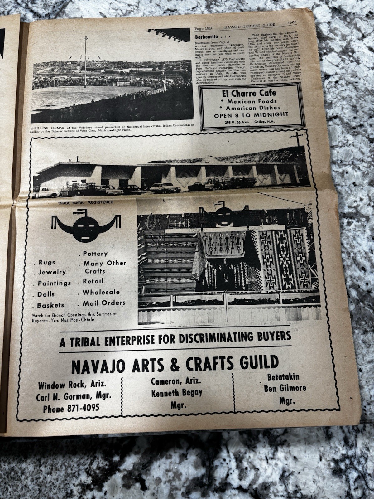Vintage 1966 Navajoland Tourist Guide Route 66 Gallup NM Native American