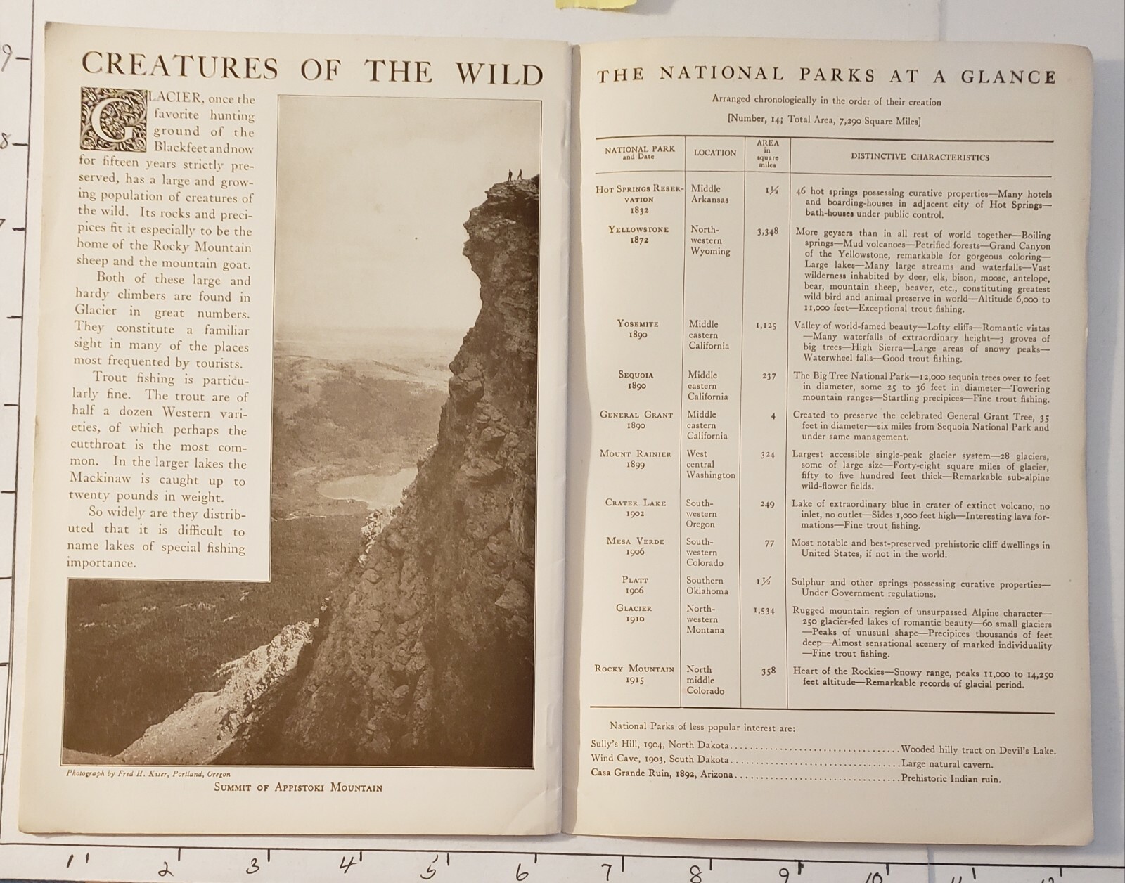 7-GLACIER NAT. PARK MAPS & BROCHURES FROM 1916 TO 2009. SEE DESCRIPTION EX-MINT