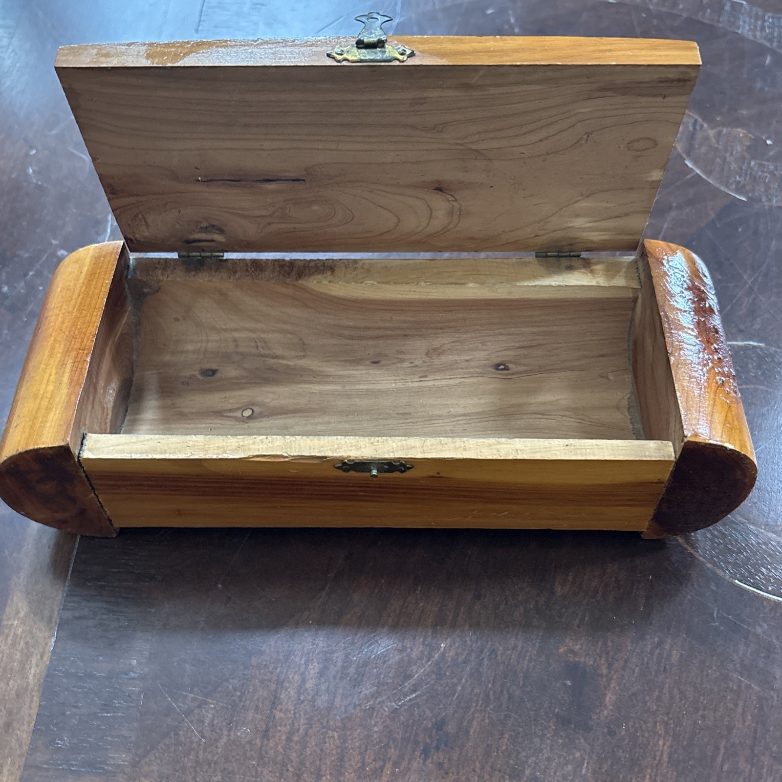 Vintage Yellowstone Park Cedar Wood Jewelry-Trinket-Keepsake Box