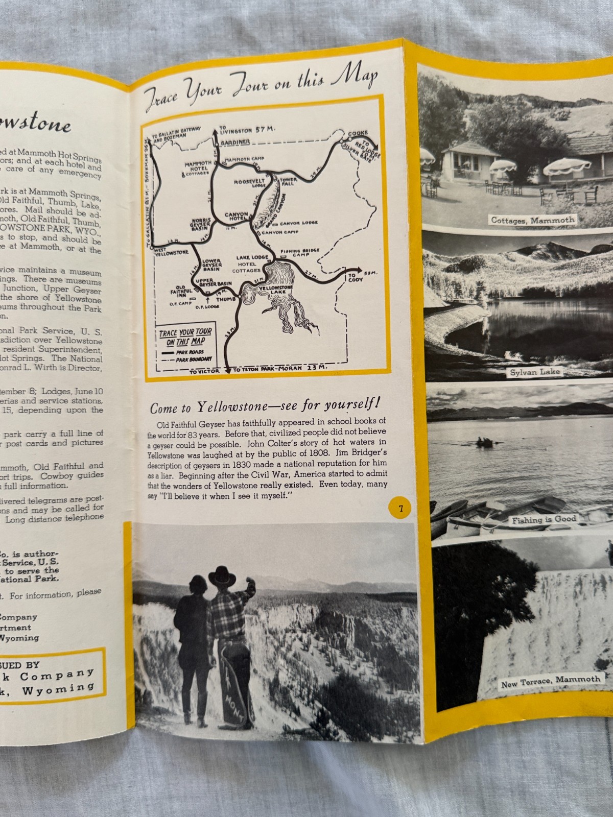 1955 Promotional Brochure to Yellowstone National Park, Lot of 2