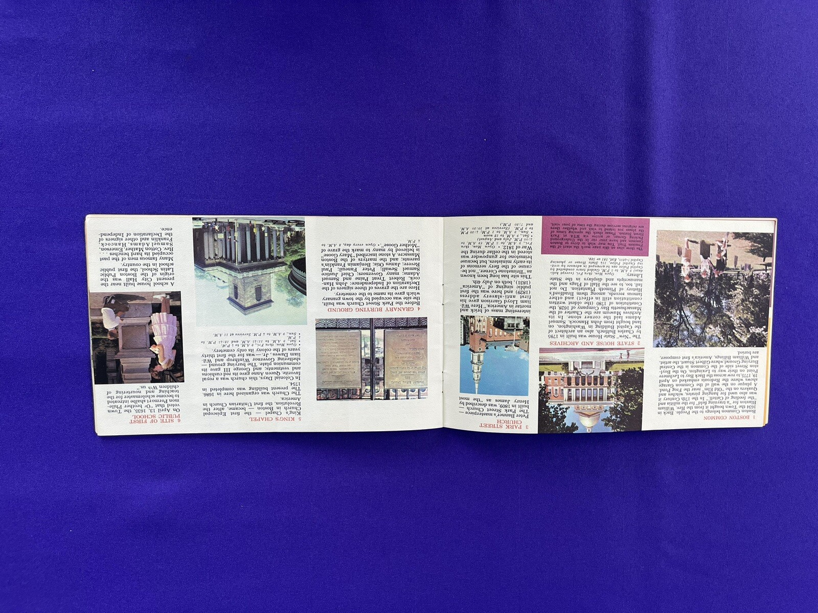 Vintage Historic Boston Freedom Trail Walking guide Brochure