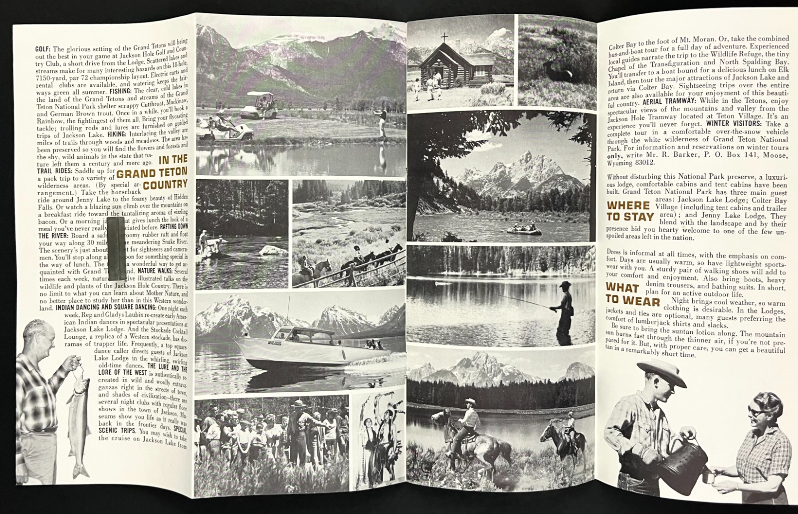 1968 Grand Teton National Park Wyoming Rates Information Vintage Travel Brochure