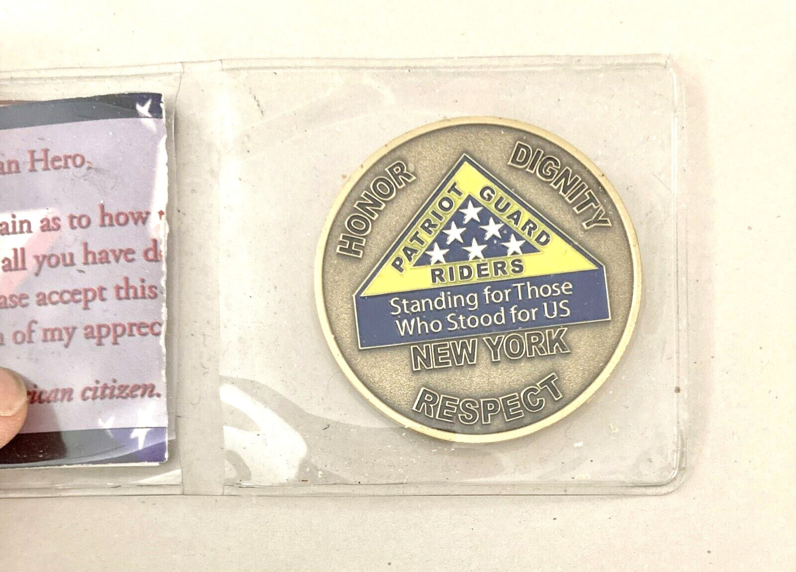 Patriot Guard Riders New York September 11 9/11 Firefighter Hero Challenge Coin