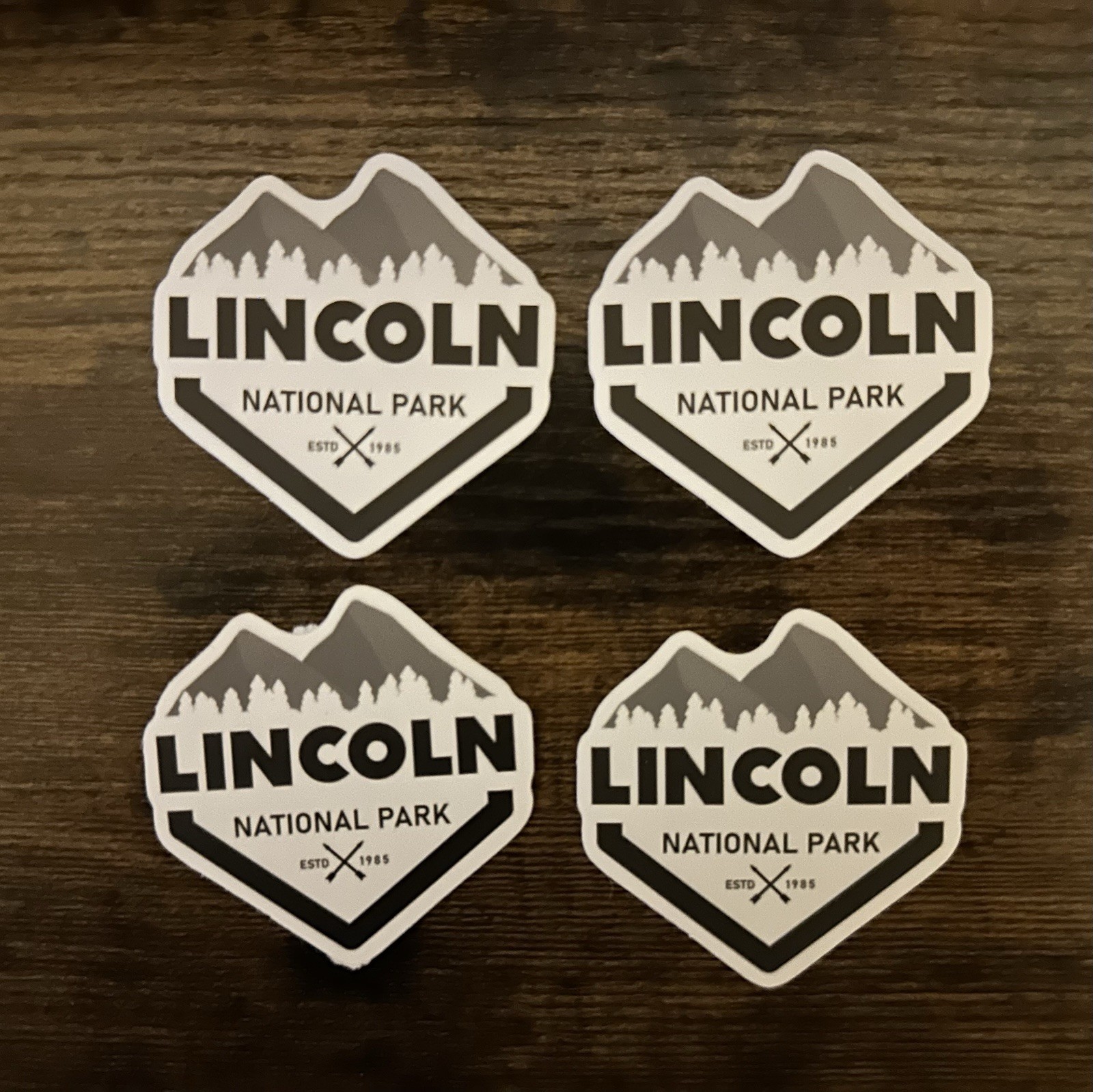 Lincoln National Park Stickers Set Of 4
