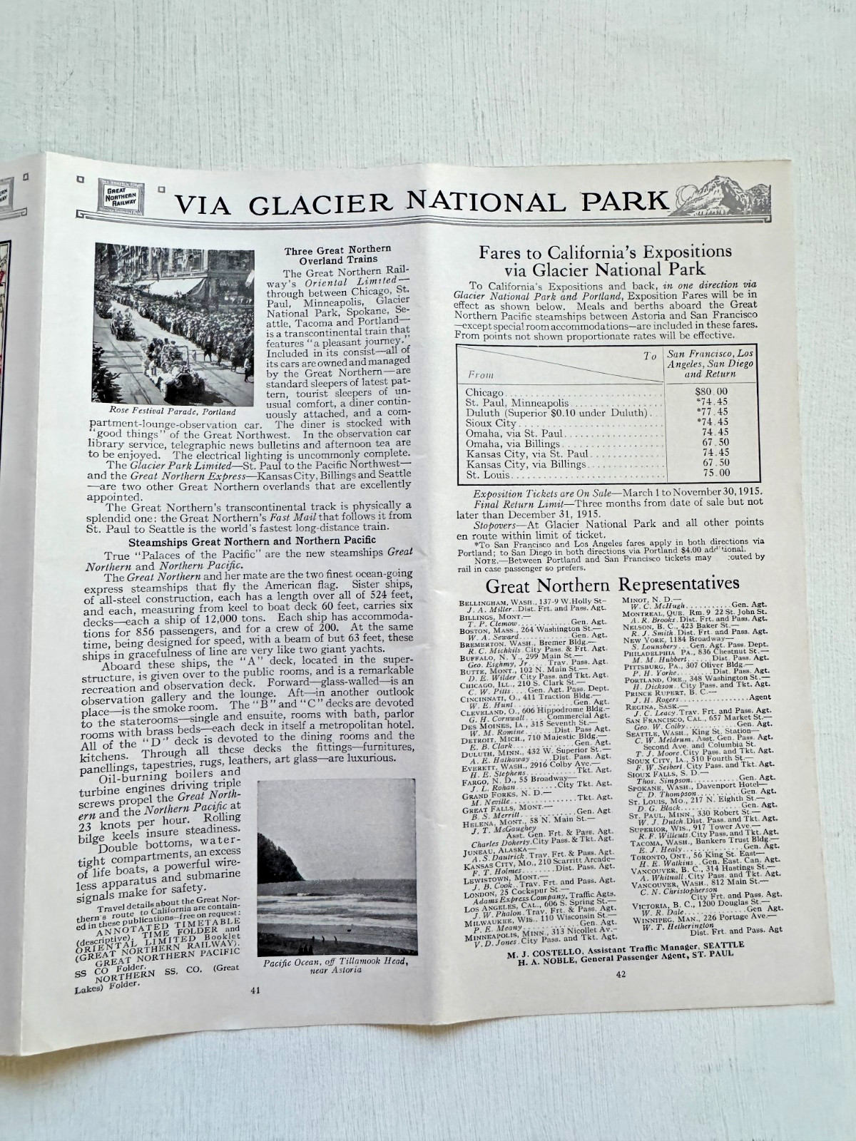 Amazing 1915 Travel Brochure Glacier National Park – Panama Pacific Expo Issue