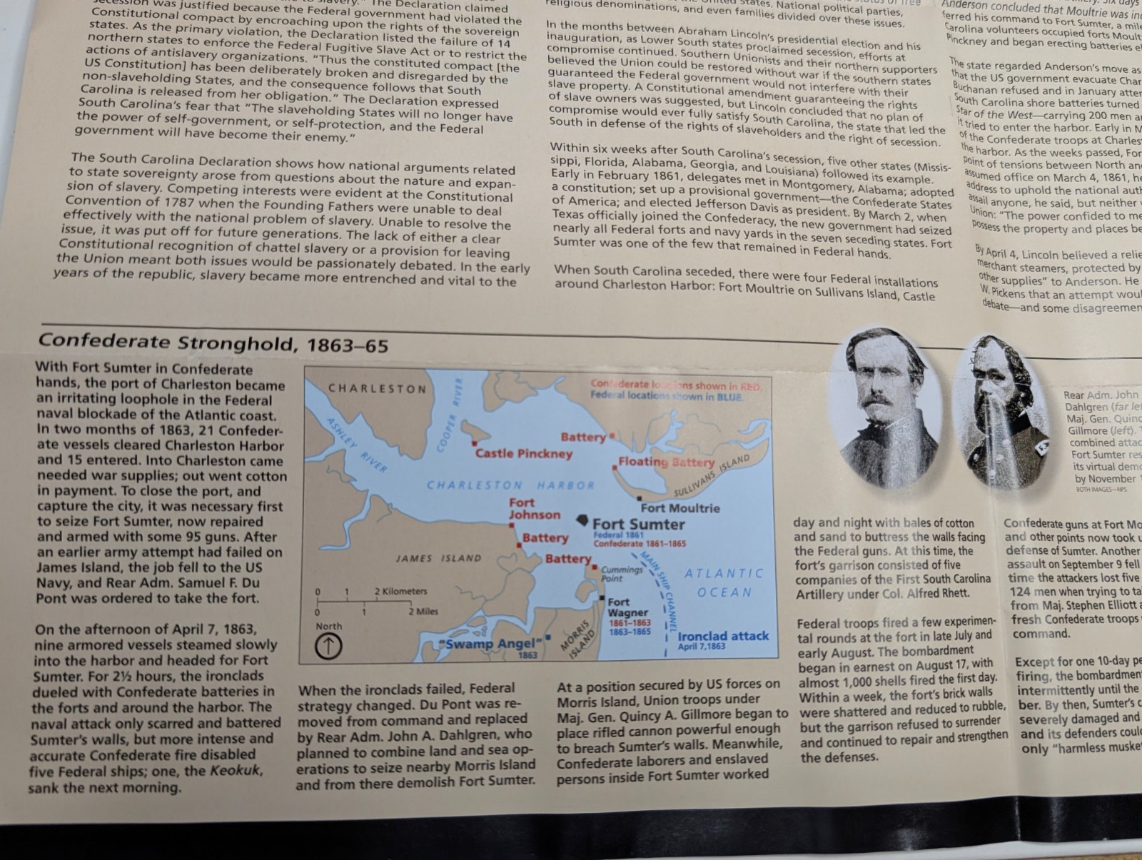 Fort Sumter National Historical Park South Carolina Civil War NPS Brochure Map