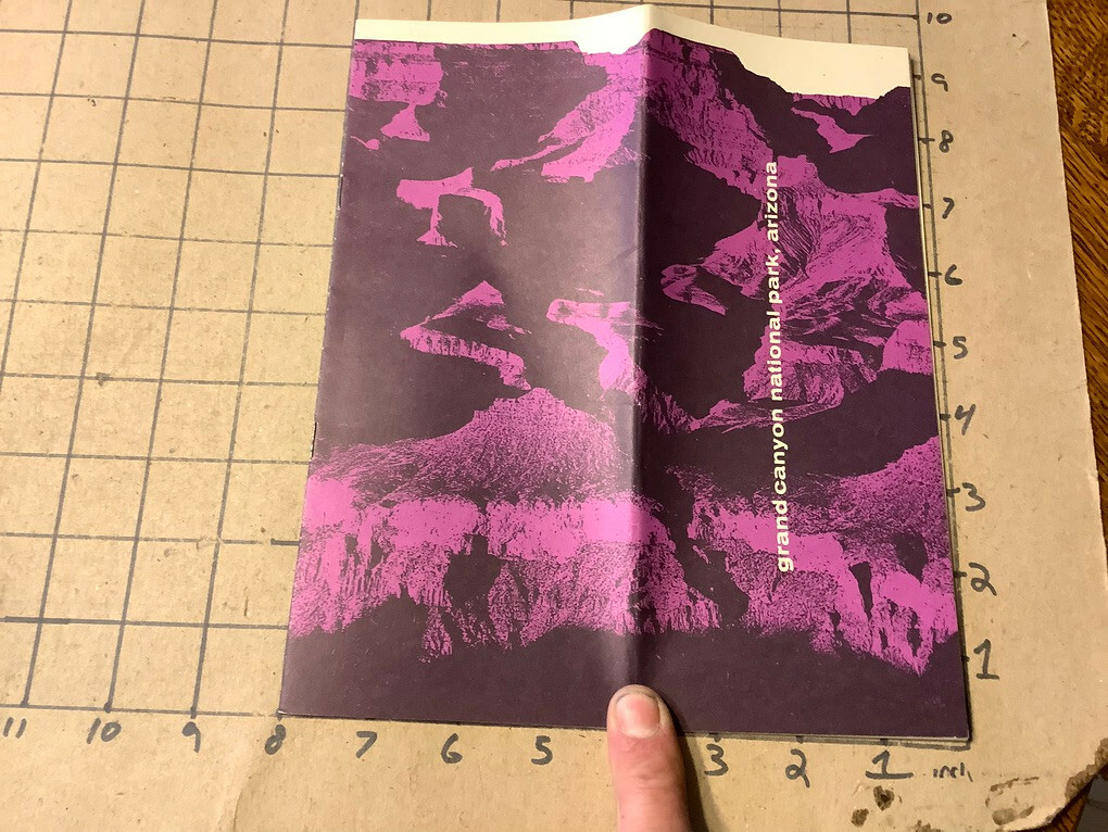 Vintage Original booklet: 1966 GRAND CANYON NATIONAL PARK, ARIZONA w map