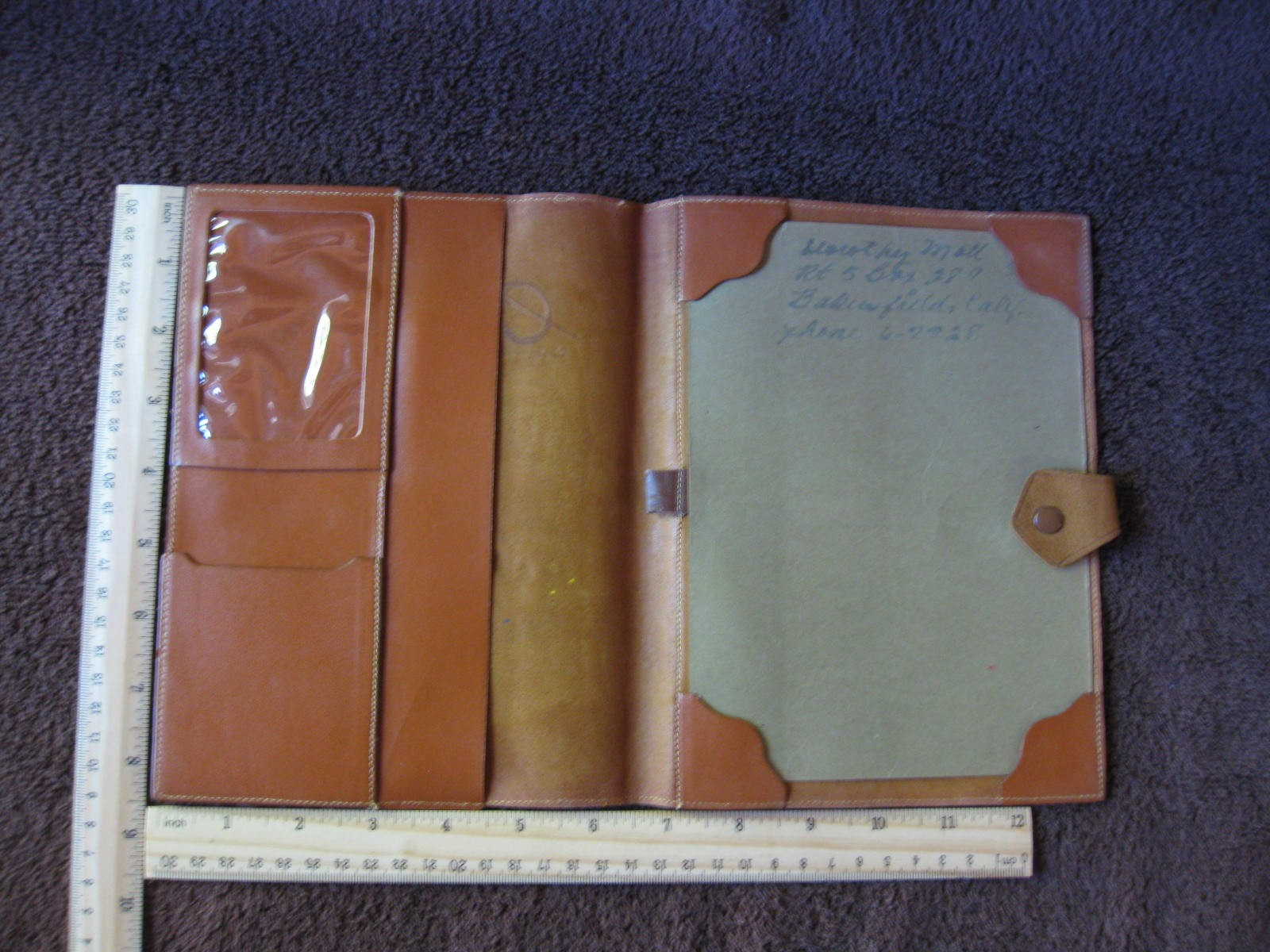 YOSEMITE SUEDE SOUVENIR STATIONARY HOLDER, HAND PAINTED