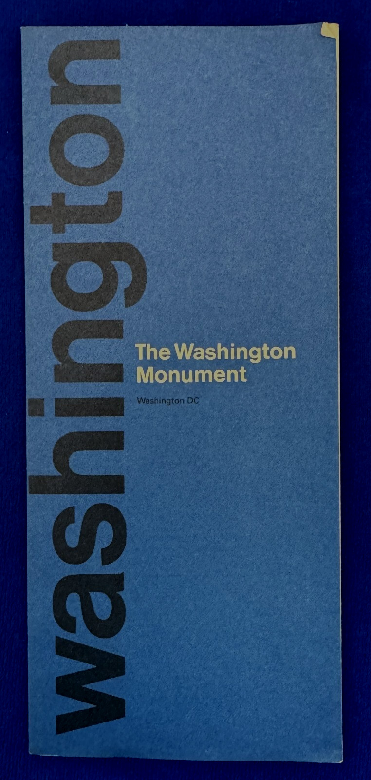 Vintage 1969 Washington Monument Washington D.C. National Park Service Brochure1