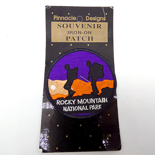 Rocky Mountain National Park 5 Inch Souvenir Iron-On Patch NEW Purple Orange