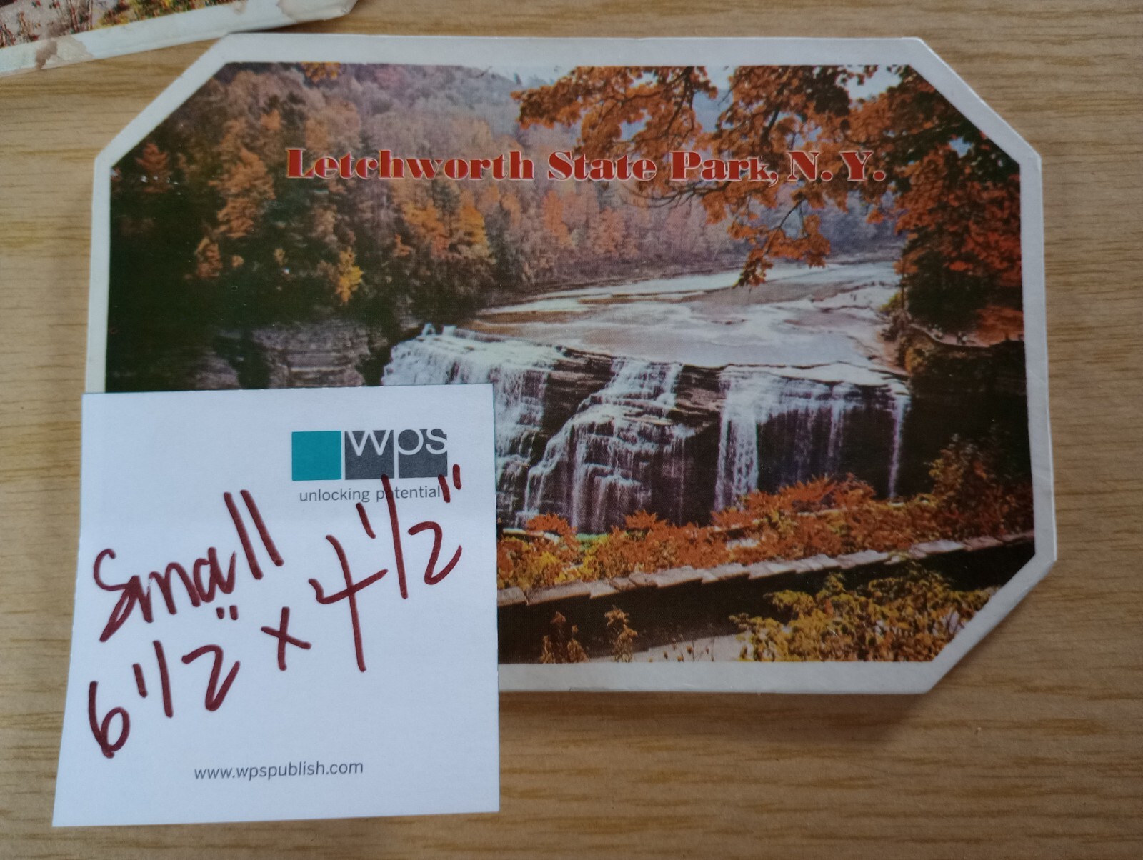 Vintage Letchworth State Park N.Y. Souvenir Hot Pads Set Of 3 Paper/ Cardboard