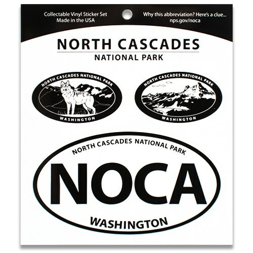 North Cascades National Park (NOCA) Washington Triple Decal Vinyl Sticker Set
