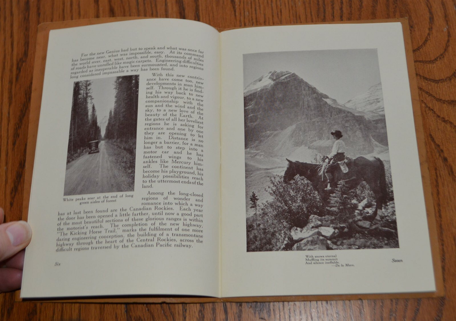 1928 Kicking Horse Trail Lake Louise to Golden BC Illustrated w/ Map