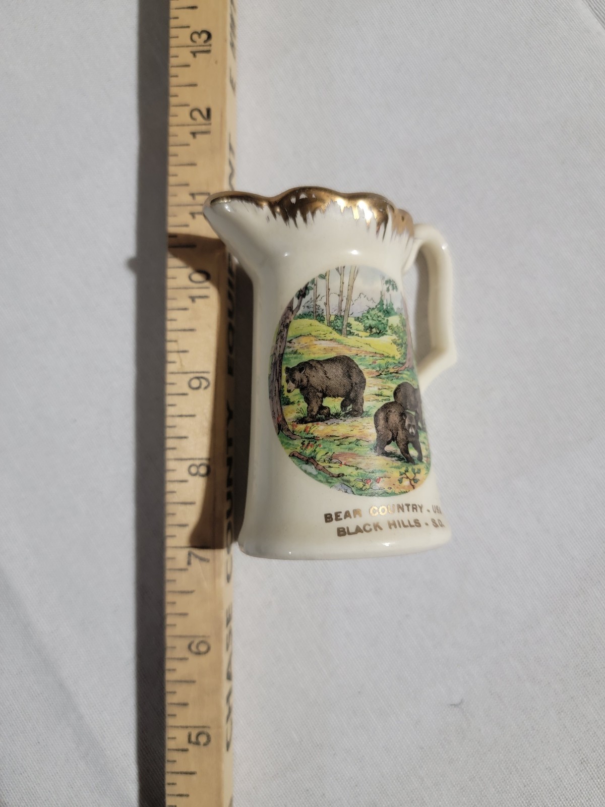Vintage Black Hills National Park Small Ceramic Souvenir Mini Creamer or Pitcher