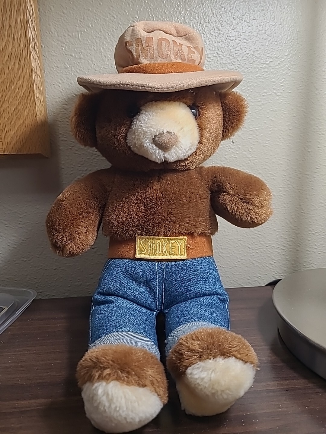 VTG Smokey The Bear Plush Bear 12″ Three Bears Inc 1980s