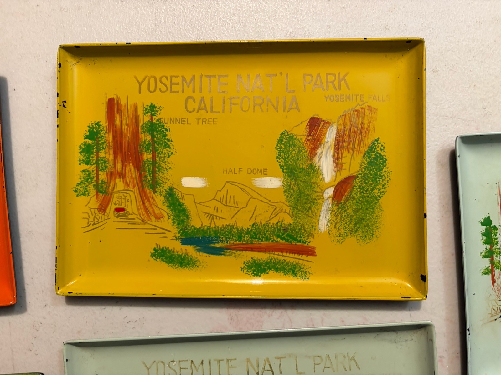 yosemite national park souvenir Vintage Tray