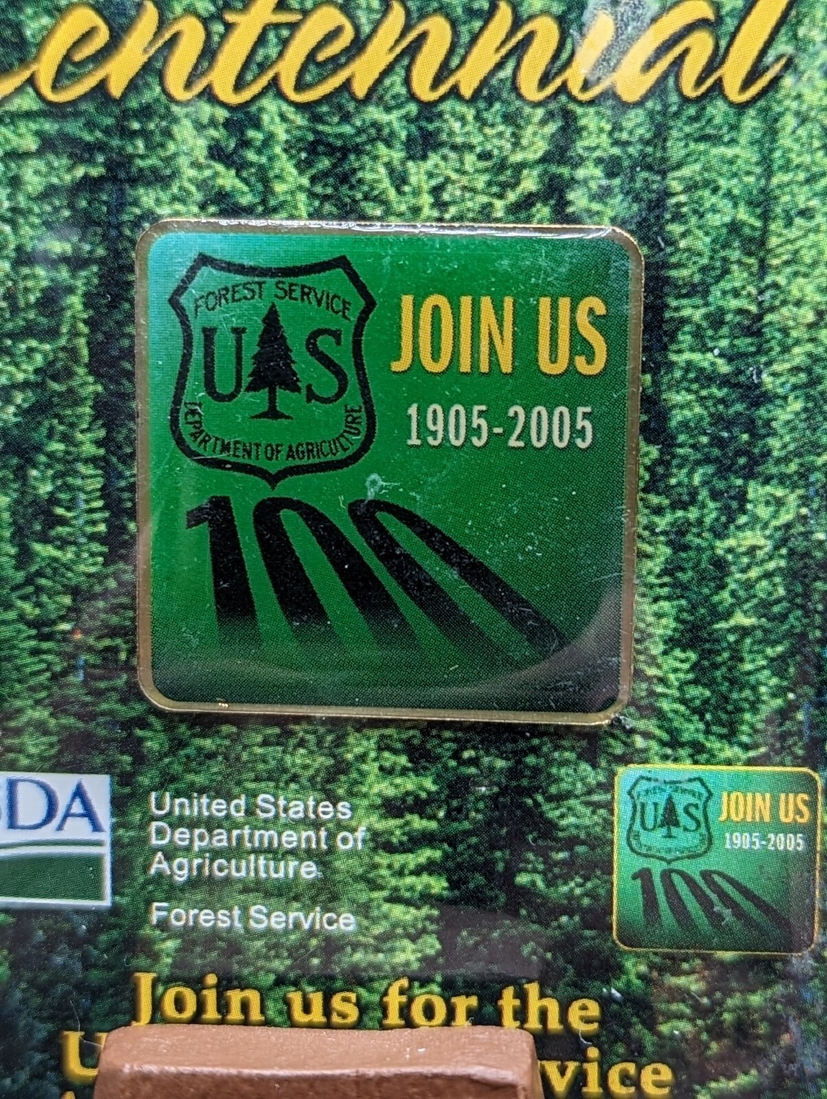 Lot of 2 U.S. Forest Service Pins 100th Centennial Ranger Reunion USDA