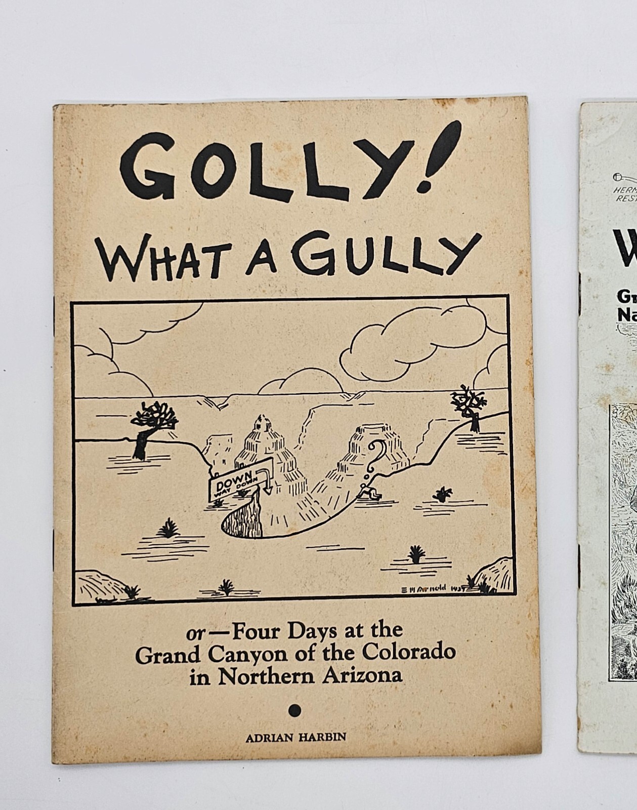 Grand Canyon 3 Booklets 1930s Golly What a Gully; West Rim Drive, Historic Photo