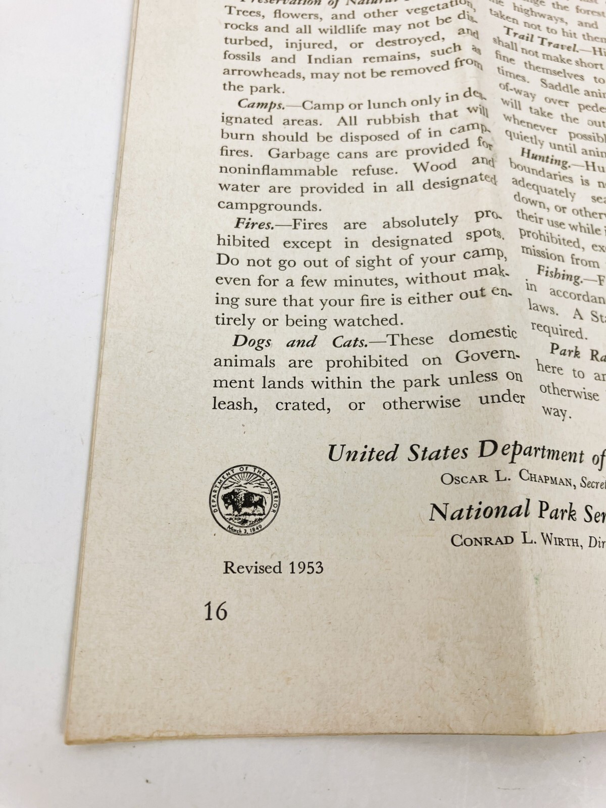Grand Canyon National Park Travel Booklet (1953) and Guide Map (1979) Vintage