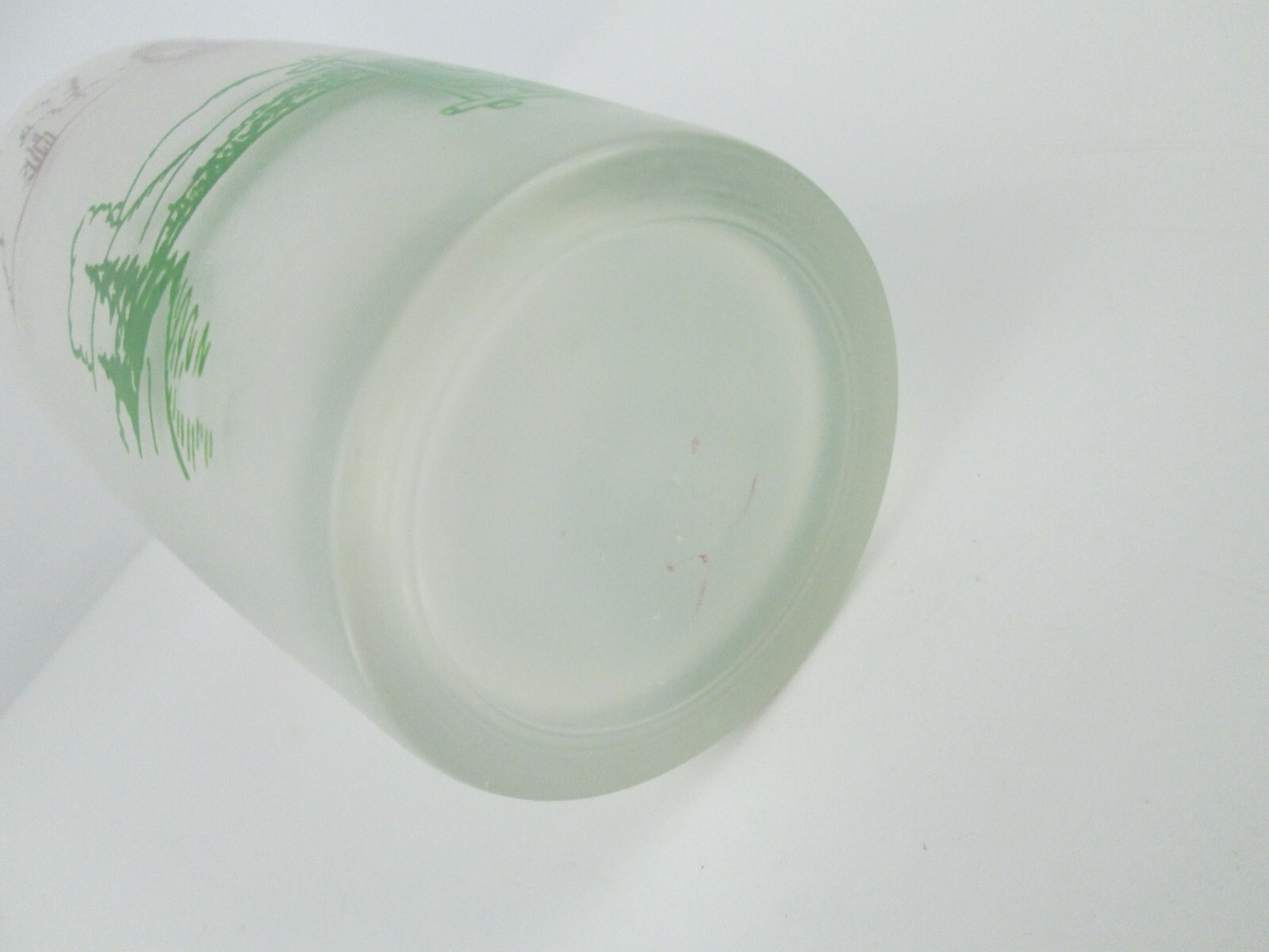 Vintage Yellowstone Park w/Bears Lower Falls Frosted Souvenir Glass