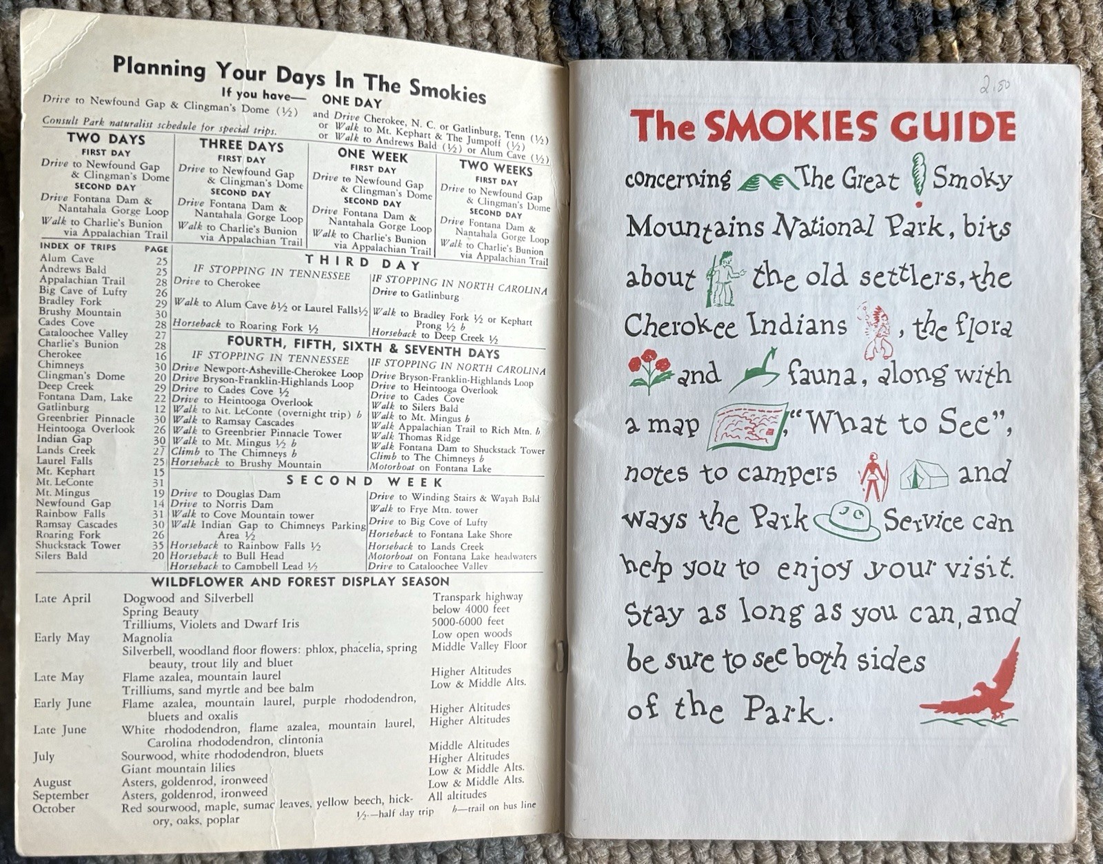 The Smokies Guide-Great Smoky Mountains National Park-George Myers Stephens 1947