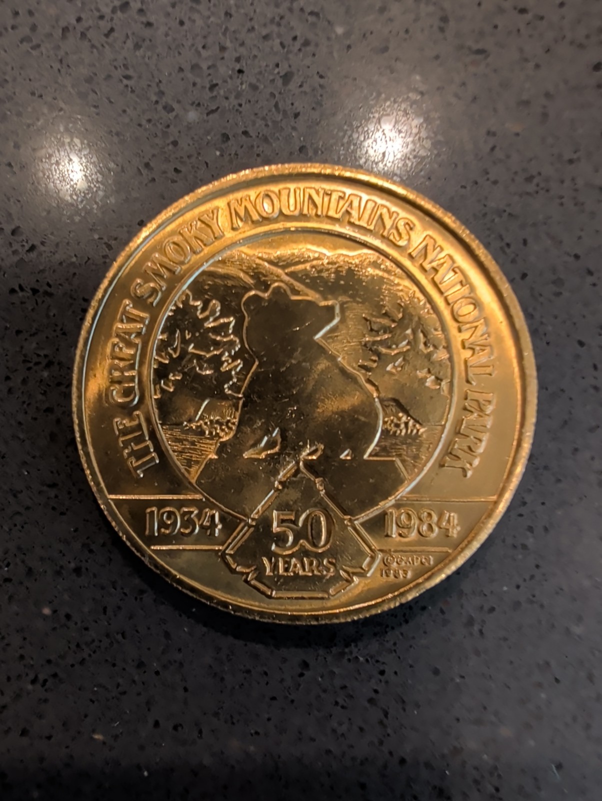 The Great Smoky Mountains National Park 50 Year Anniversary Coin 1934-1984 R106