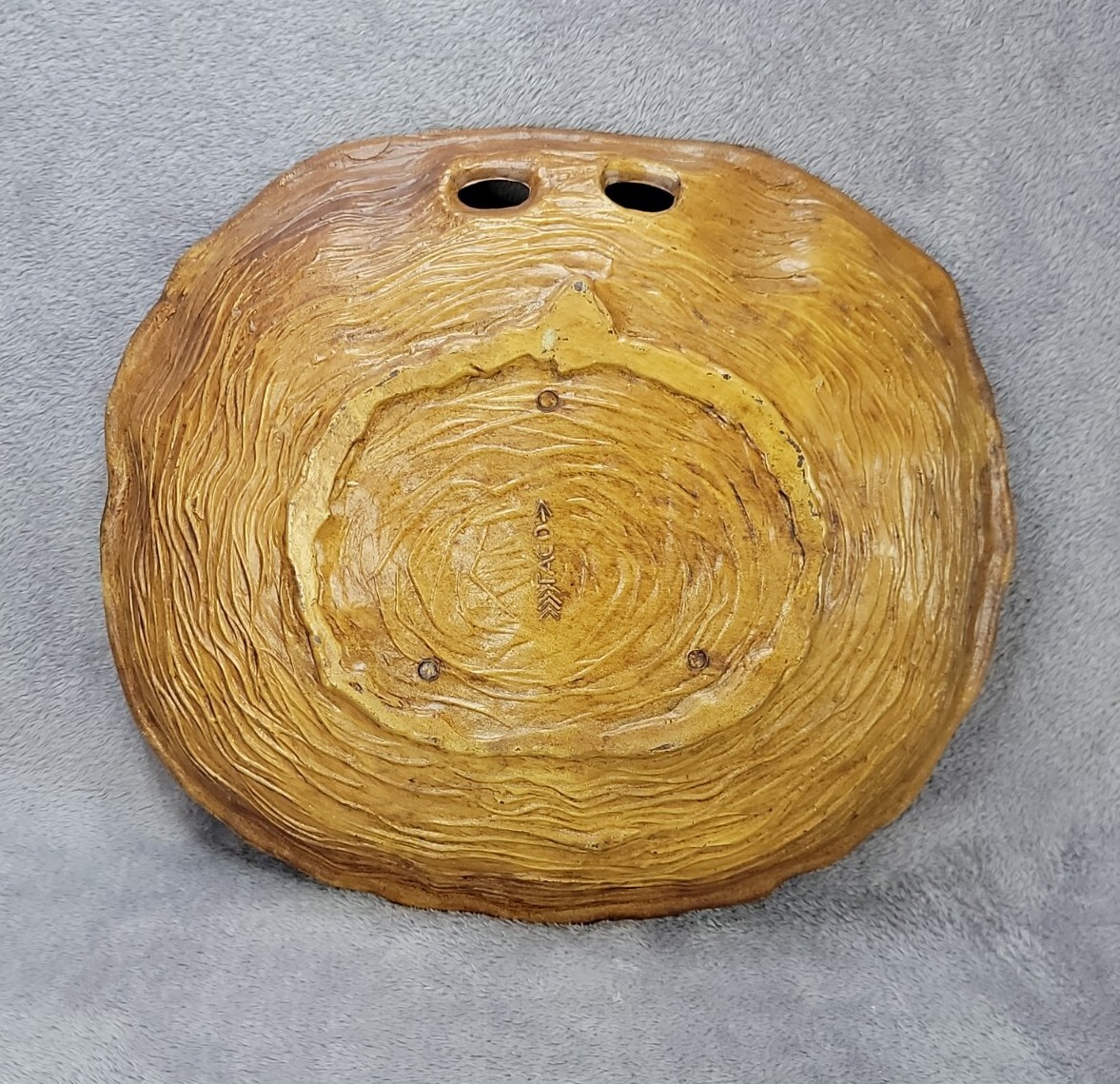 Vintage YELLOWSTONE National Park 3D Faux Wood Wall Hanging Souvenir Bowl TACO