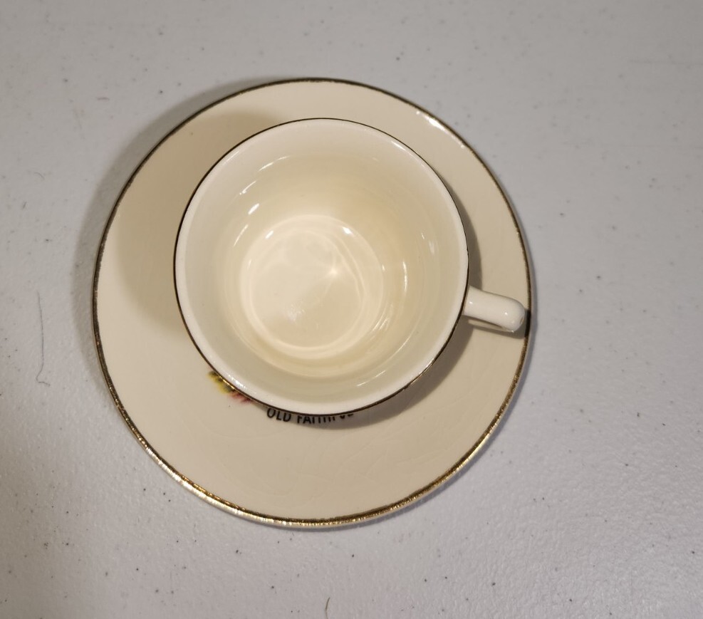 ENCO Views of America Series Yellowstone Nat’l Park Demitasse Cup 22K Gold Trim