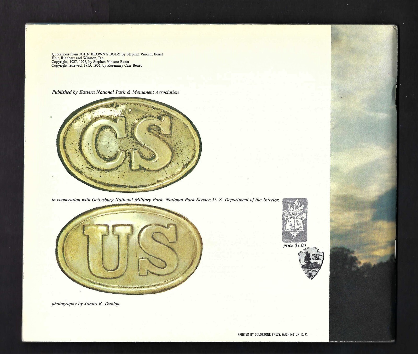 1963 Gettysburg – High Water Mark of the Confederacy Brochure on Battle Details