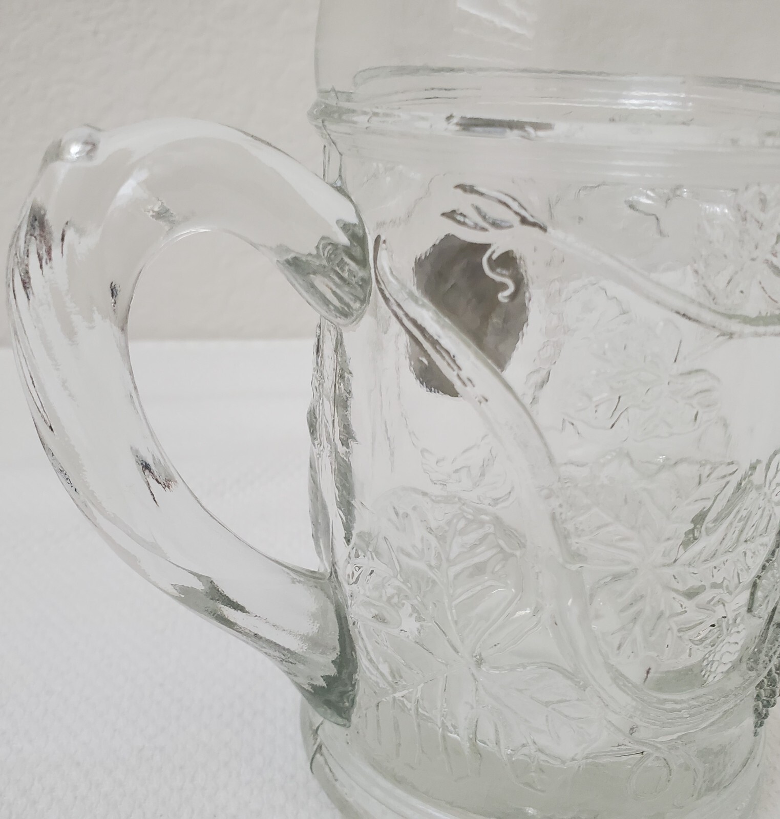 Vintage Niagara Falls 3D Pewter Medallion 5.25″ Clear Glass Souvenir Beer Mug