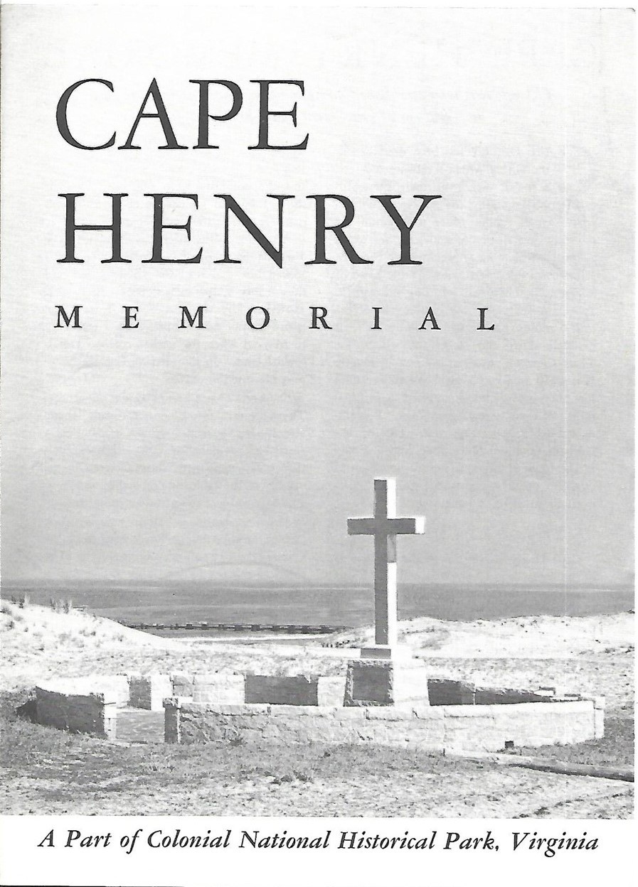 1960 Map Brochure CAPE HENRY MEMORIAL Colonial National Historical Park Virginia